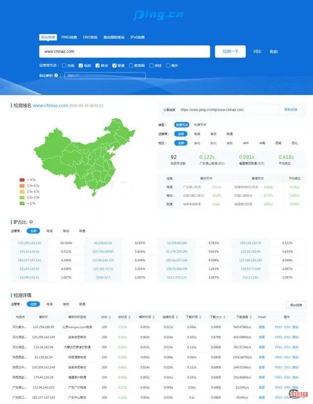 推荐网站测速:ping.cn,一个更加专业实用的ping检测工具-牛魔博客 推荐网站测速:ping.cn,一个更加专业实用的ping检测工具-牛魔博客